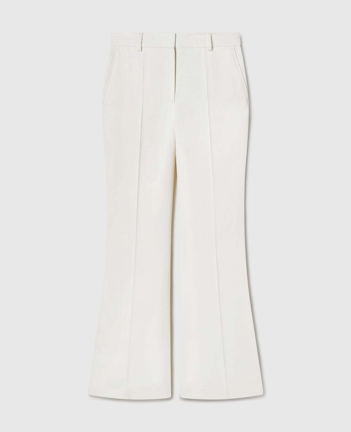 High-Rise Bootcut Wool Trousers