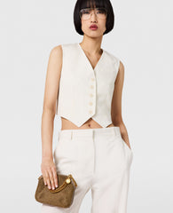 High-Rise Bootcut Wool Trousers