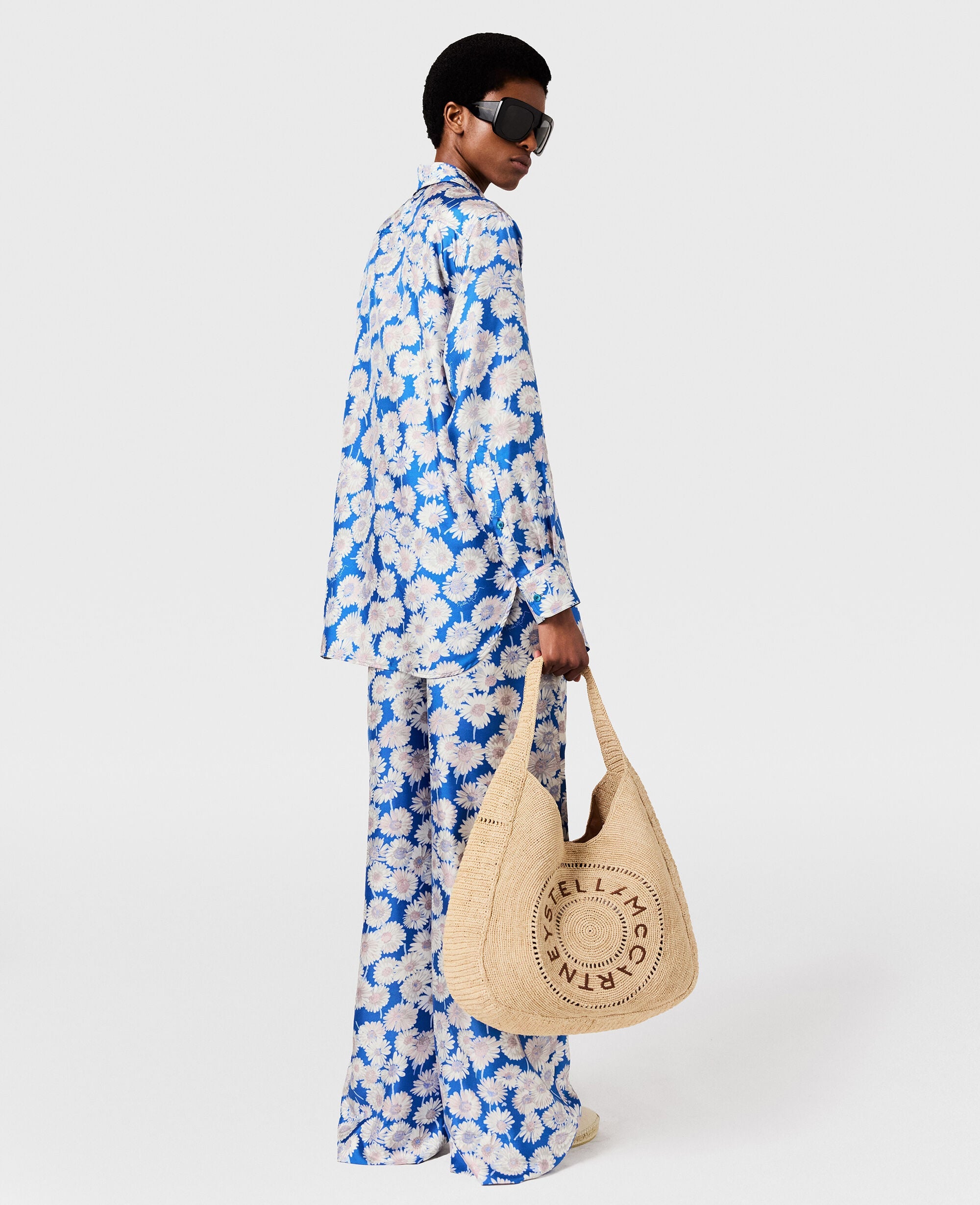 Daisy Print Oversized Trousers
