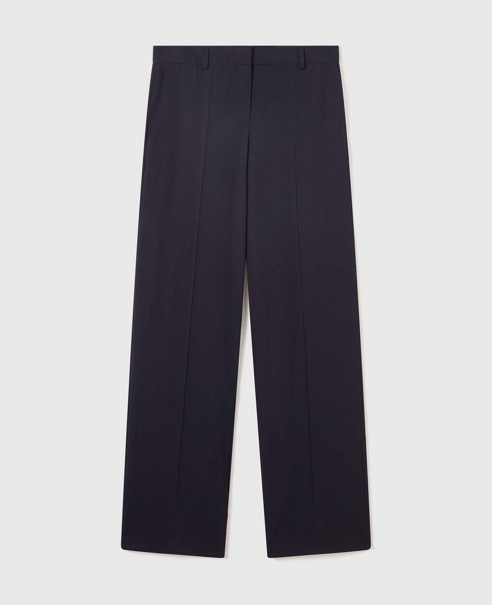 Pleated Wide-Leg Trousers