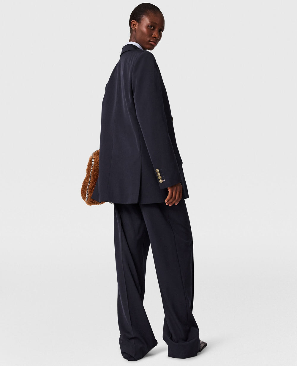 Pleated Wide-Leg Trousers