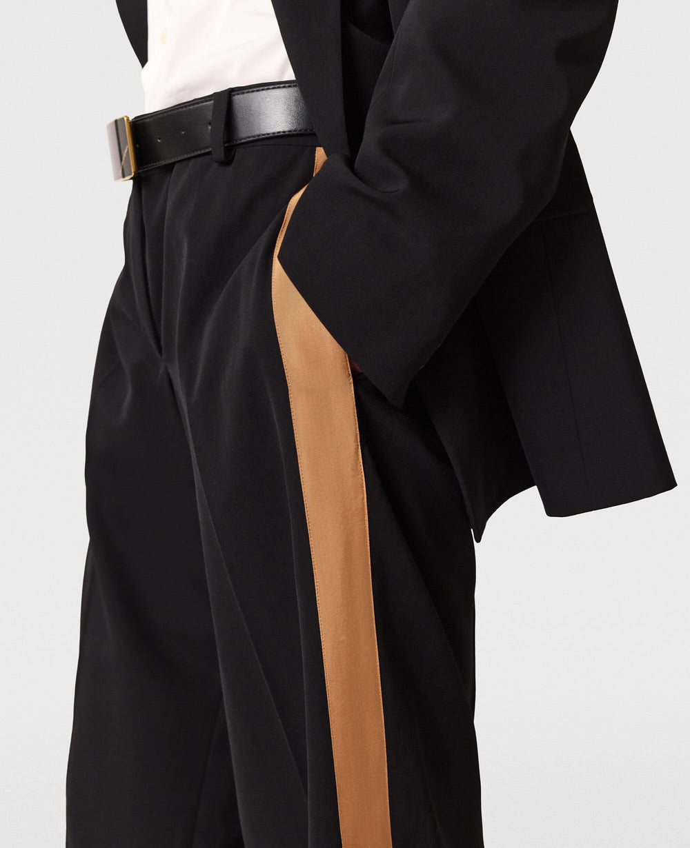 Pleated Wide-Leg Trousers