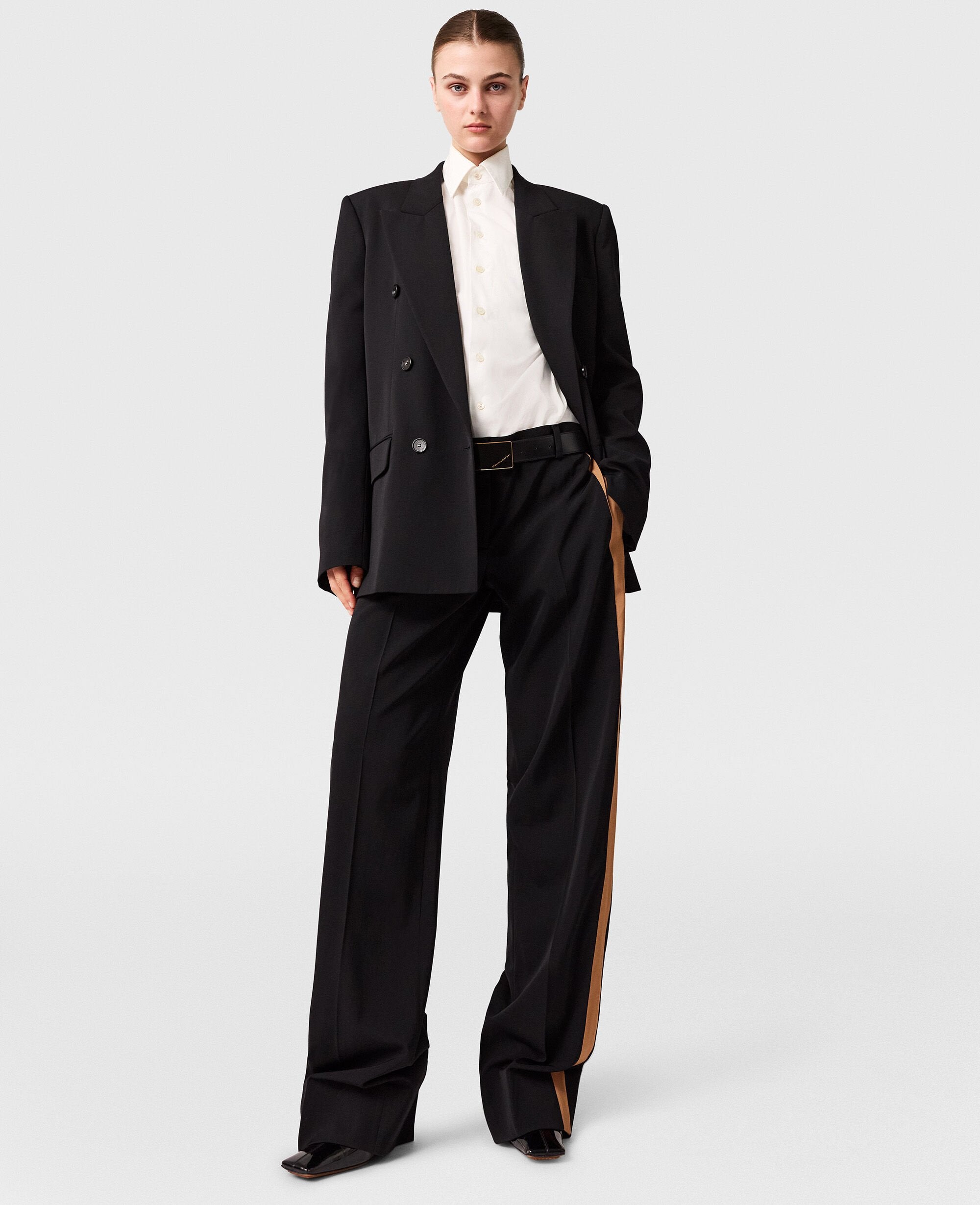 Pleated Wide-Leg Trousers