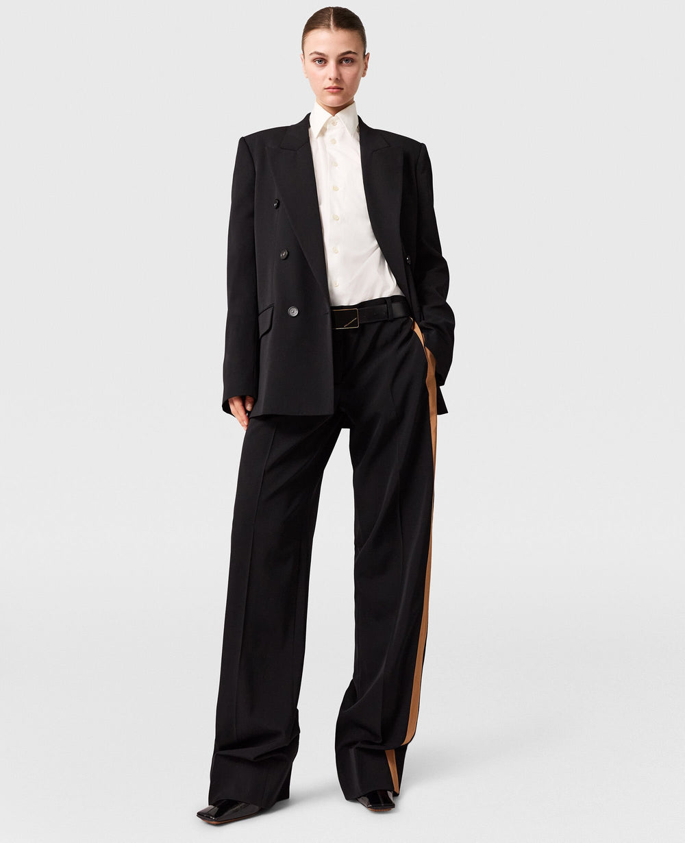 Pleated Wide-Leg Trousers