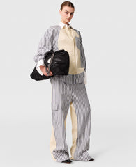 Oversized Mixed Stripe Cargo Trousers