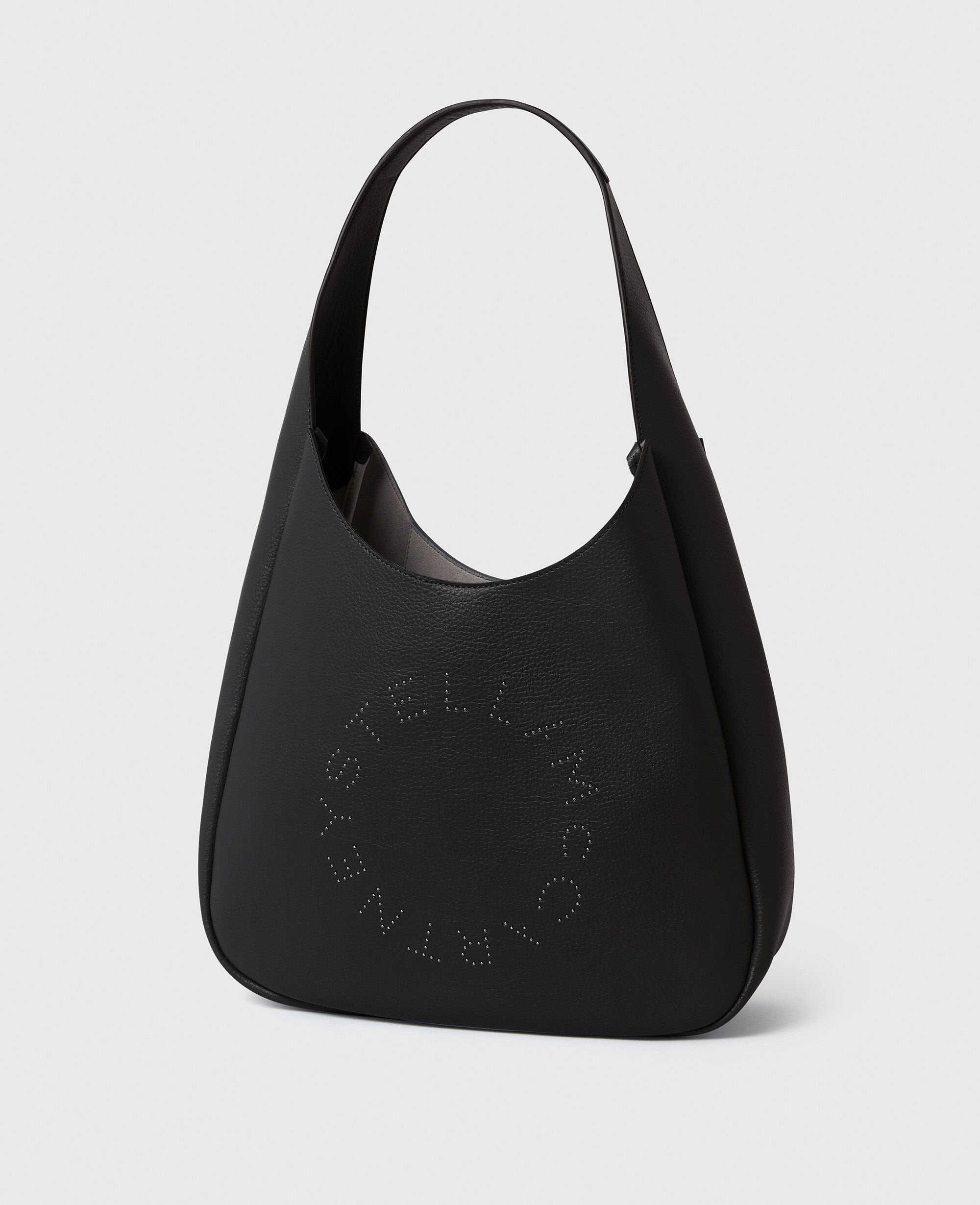 Logo Studded Large Hobo Bag