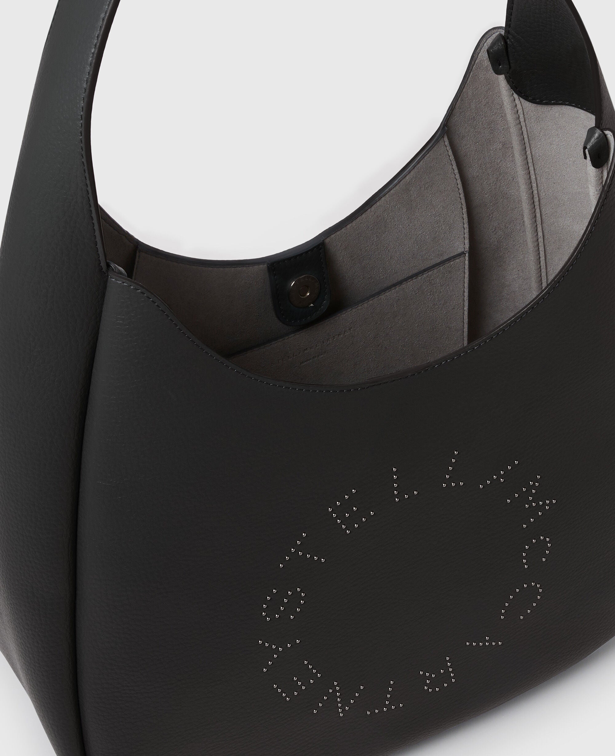 Logo Studded Large Hobo Bag