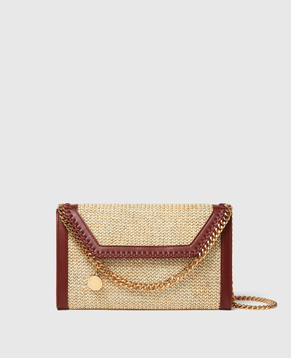 Falabella Raffia Wallet Crossbody Bag