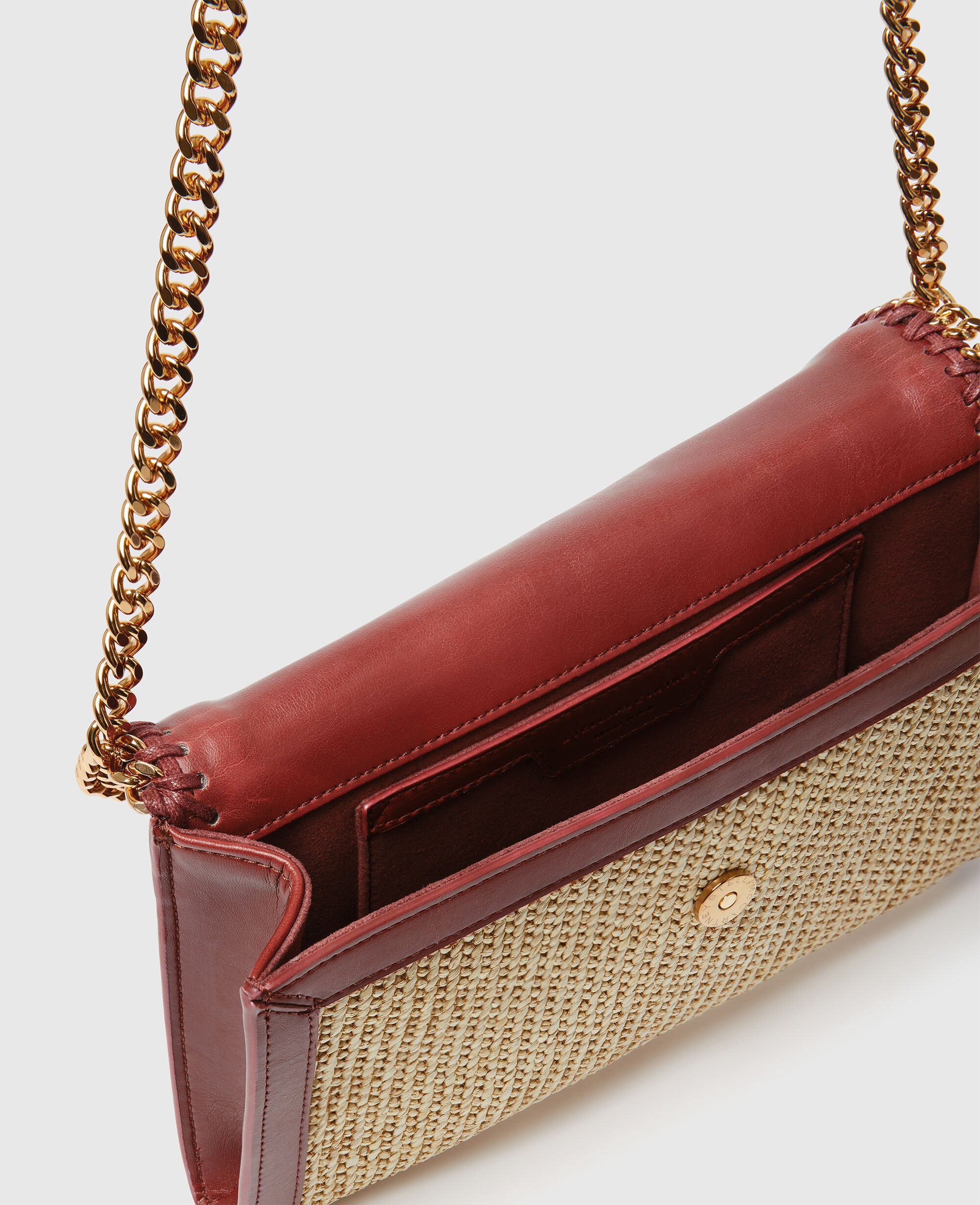 Falabella Raffia Wallet Crossbody Bag