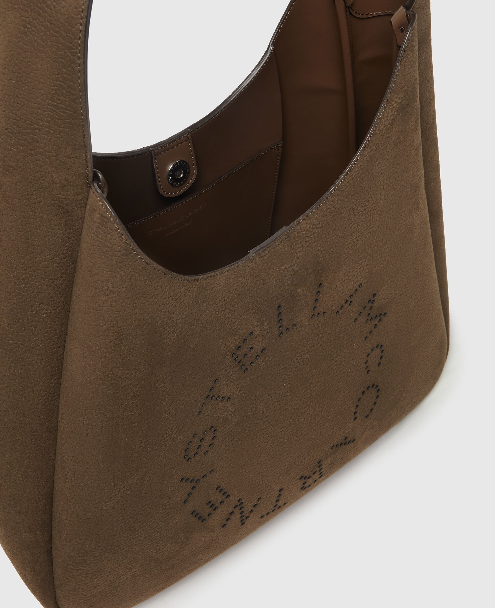 Logo Suede Large Hobo Bag
