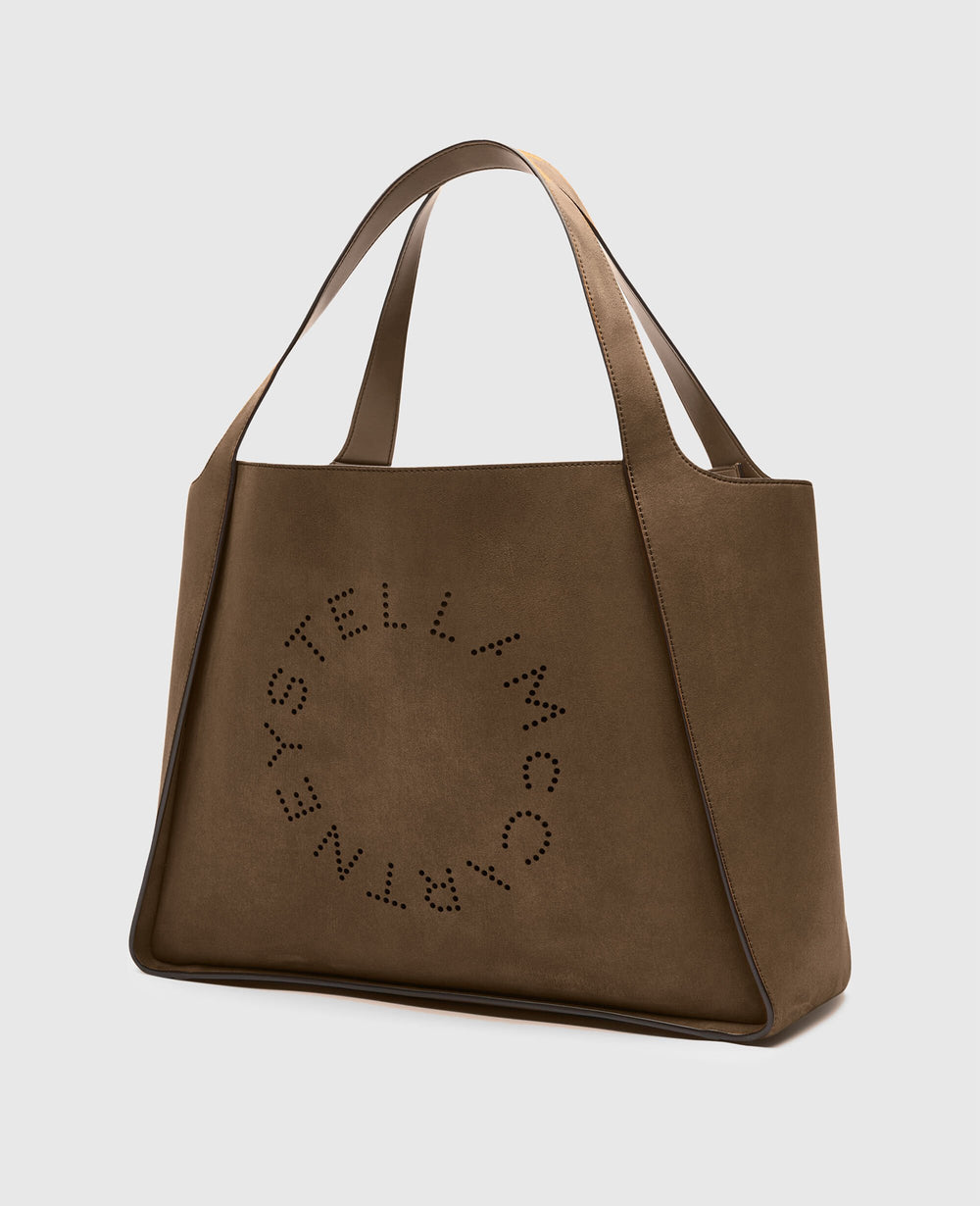 Logo Large Suede Tote Bag