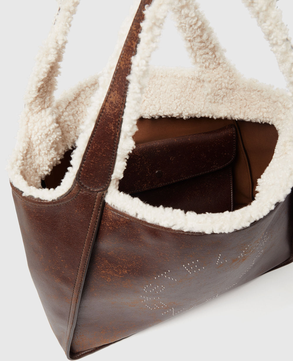 Logo Plush-Lined Tote Bag