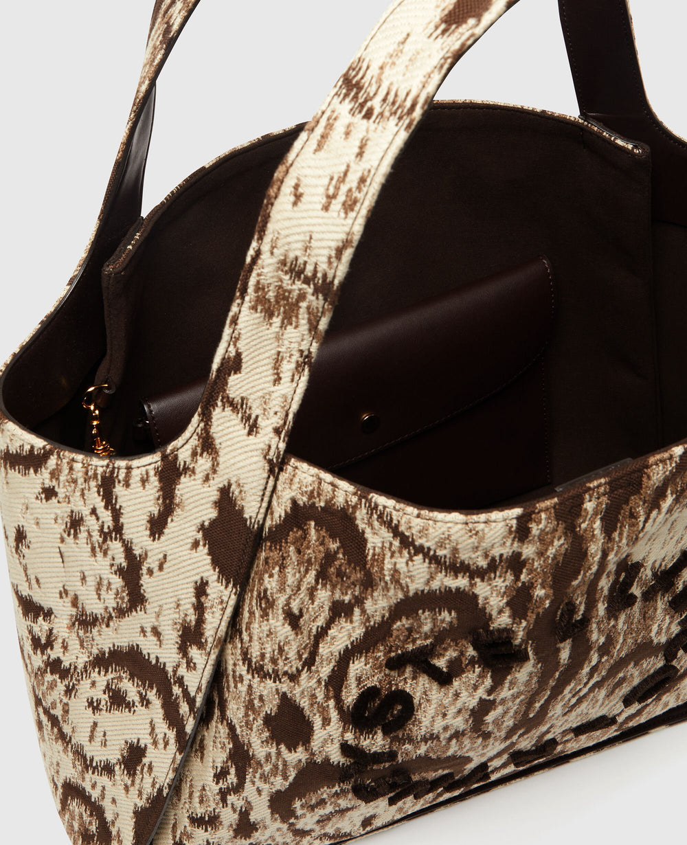 Logo Large Cloud Leopard Tote Bag