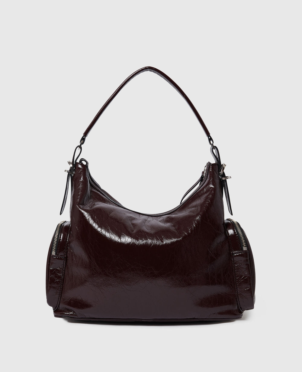 Dartmoor Cracked Patent Shoulder Bag