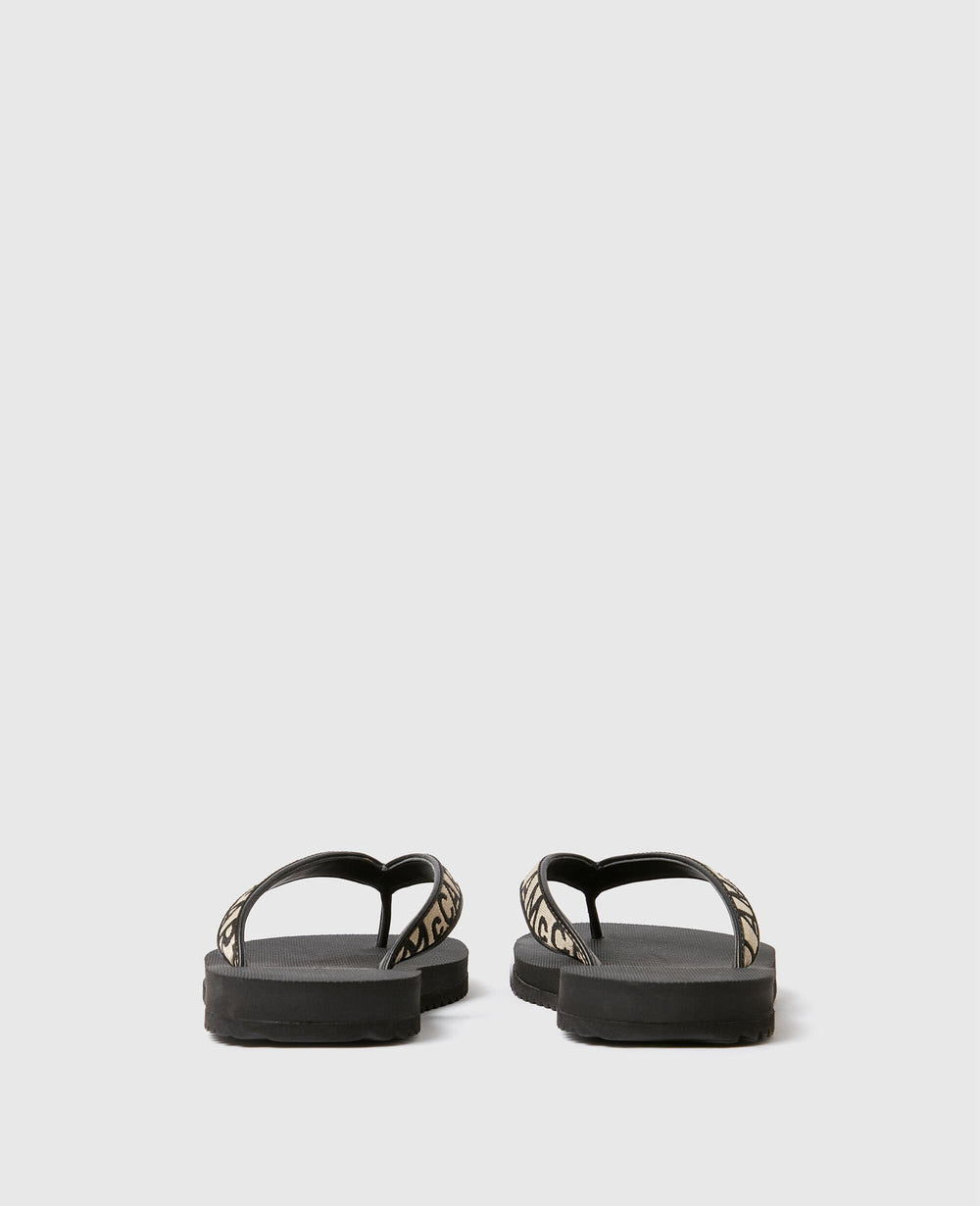 Logo Webbed Thong Sandal