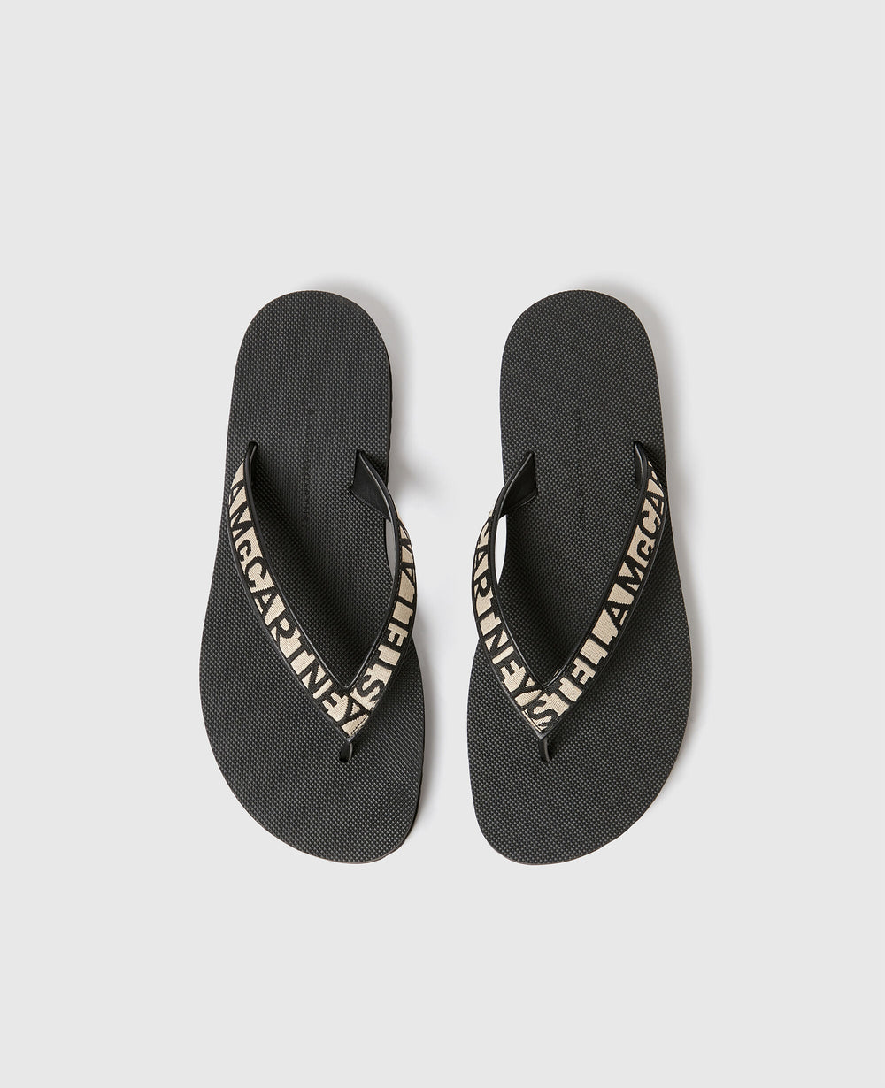 Logo Webbed Thong Sandal