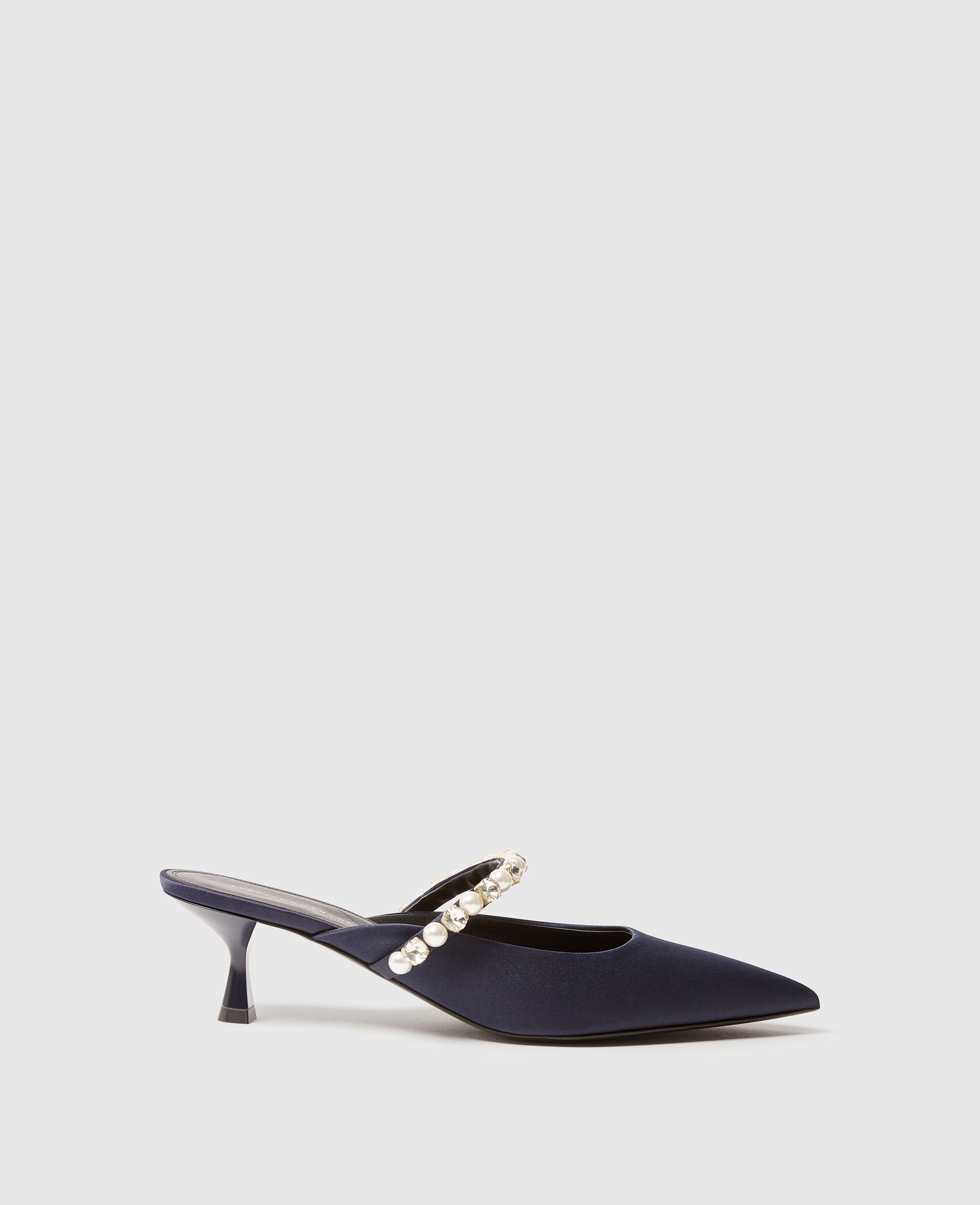 Elsa Pearl-Embellished Kitten Heels