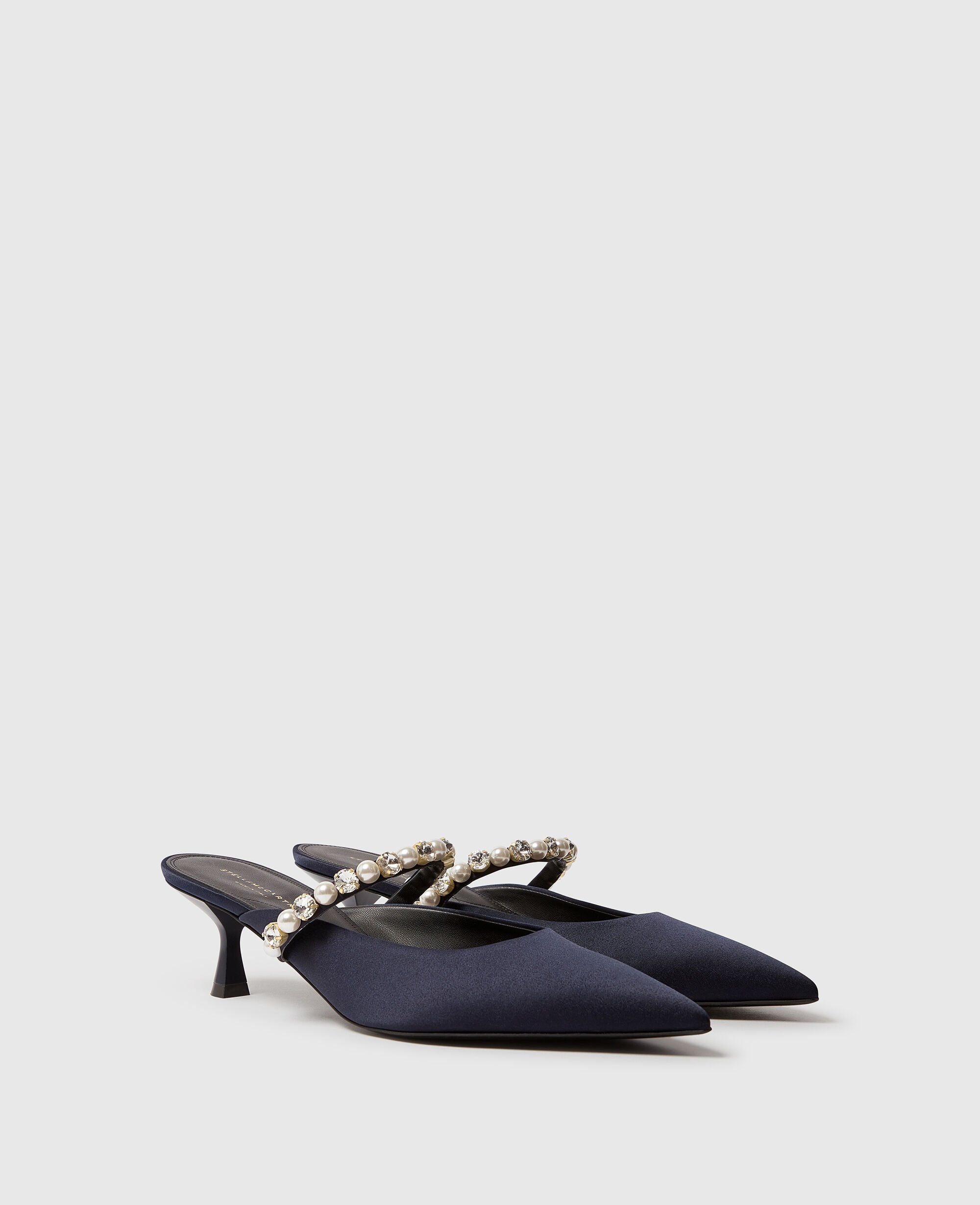 Elsa Pearl-Embellished Kitten Heels