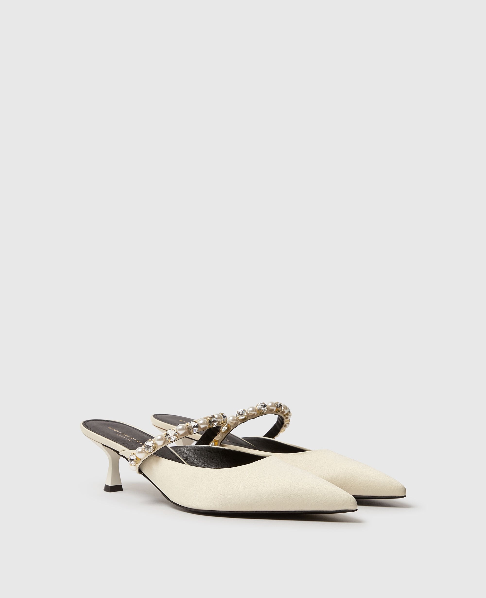 Elsa Pearl-Embellished Kitten Heels