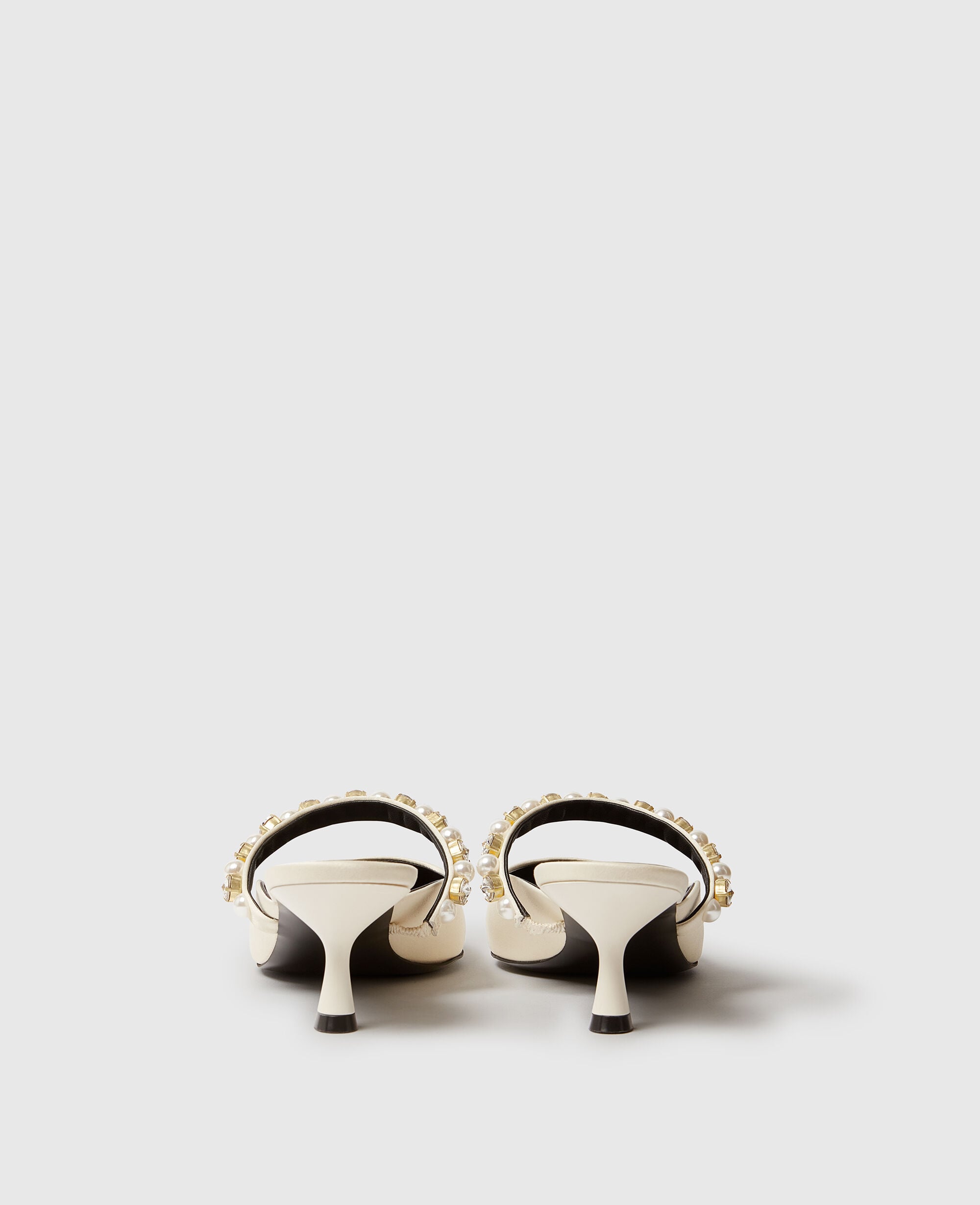 Elsa Pearl-Embellished Kitten Heels