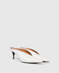 Brushed Heeled Mules