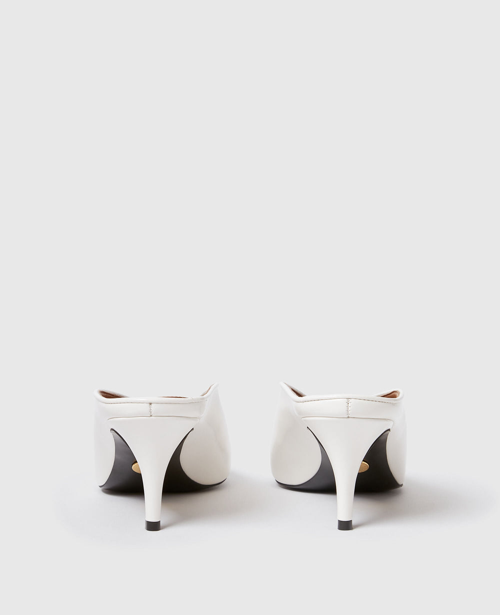 Brushed Heeled Mules