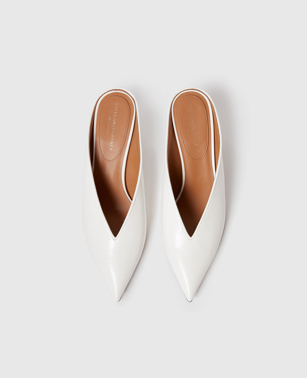 Brushed Heeled Mules