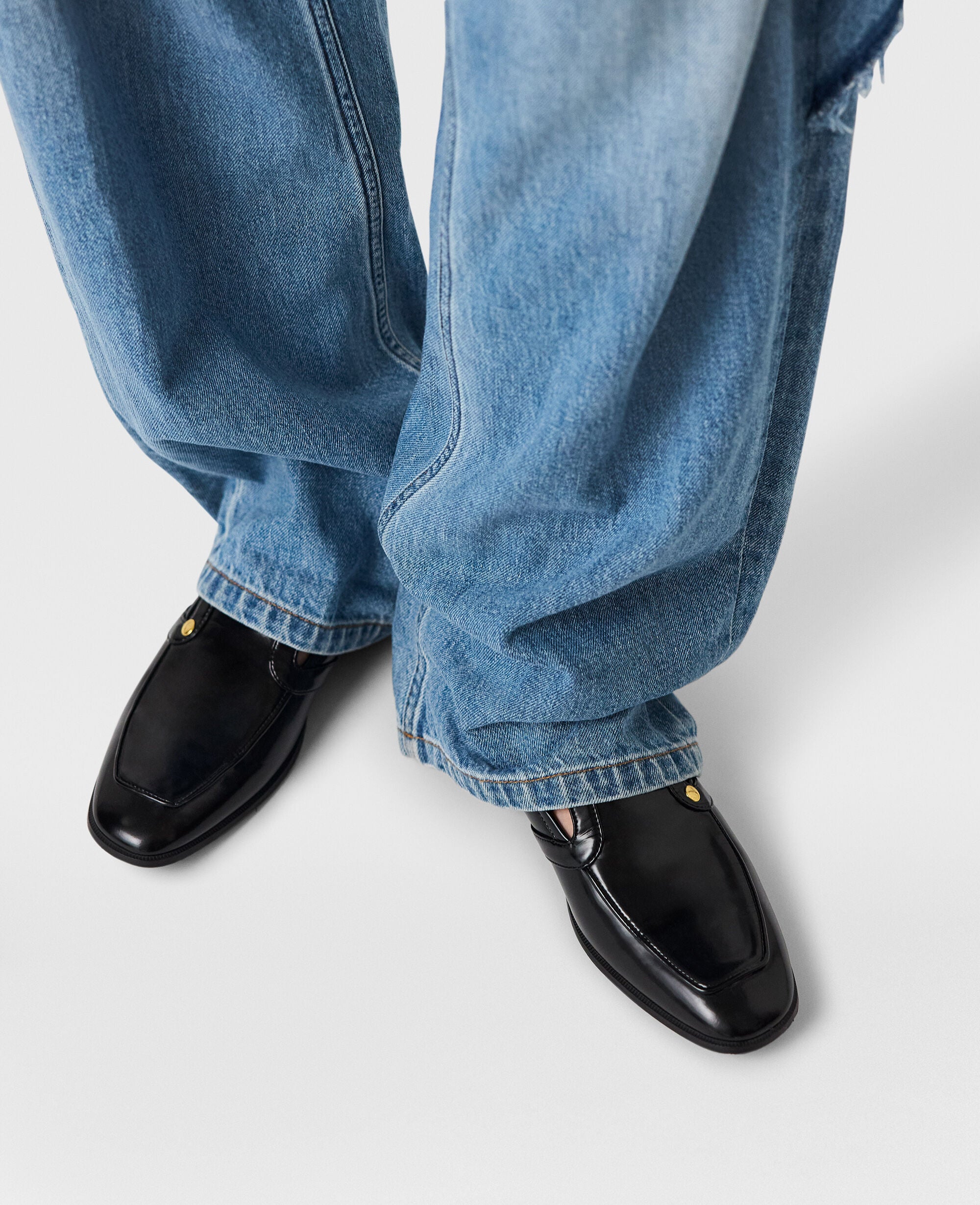 Brushed Bicolor Loafers