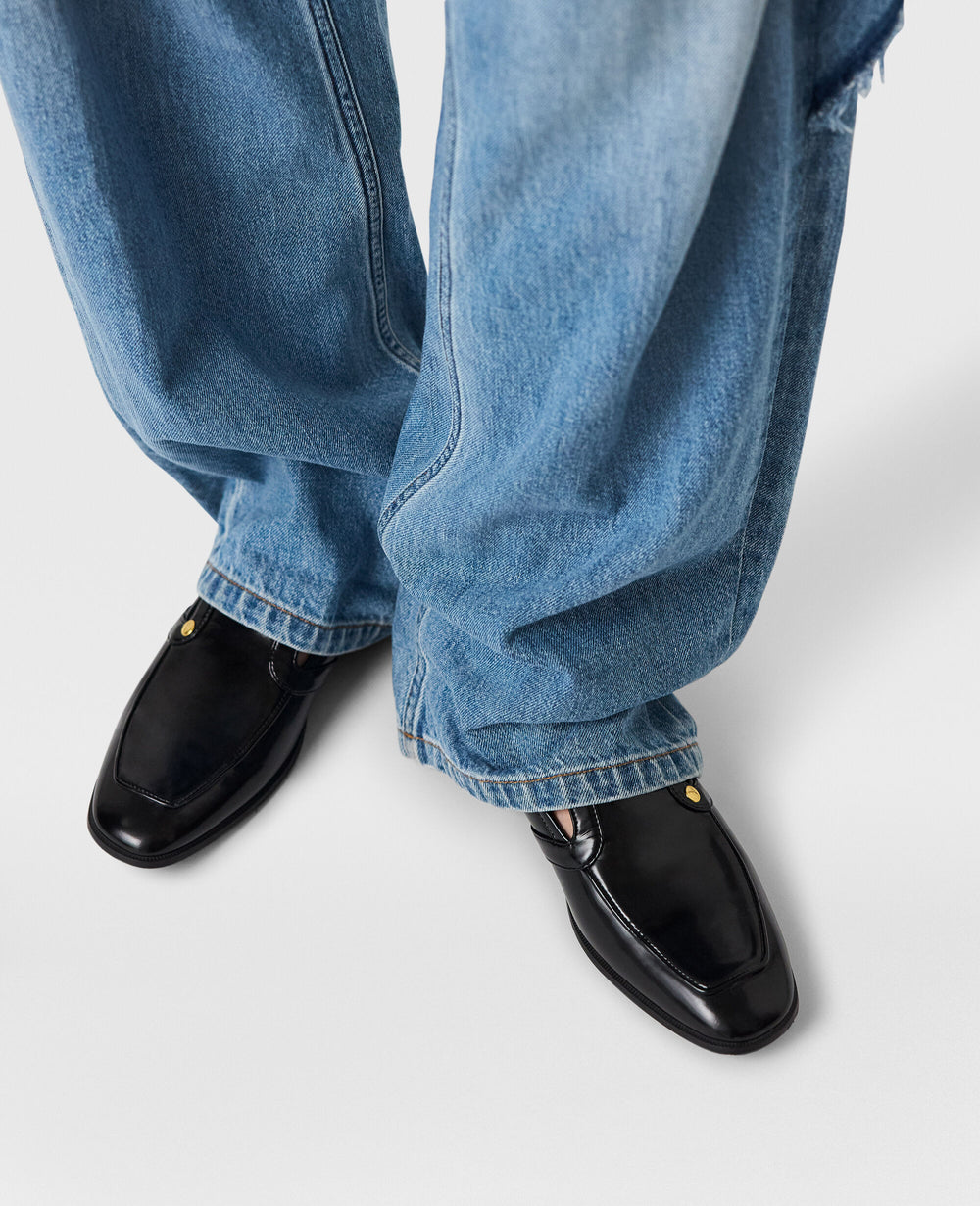 Brushed Bicolor Loafers