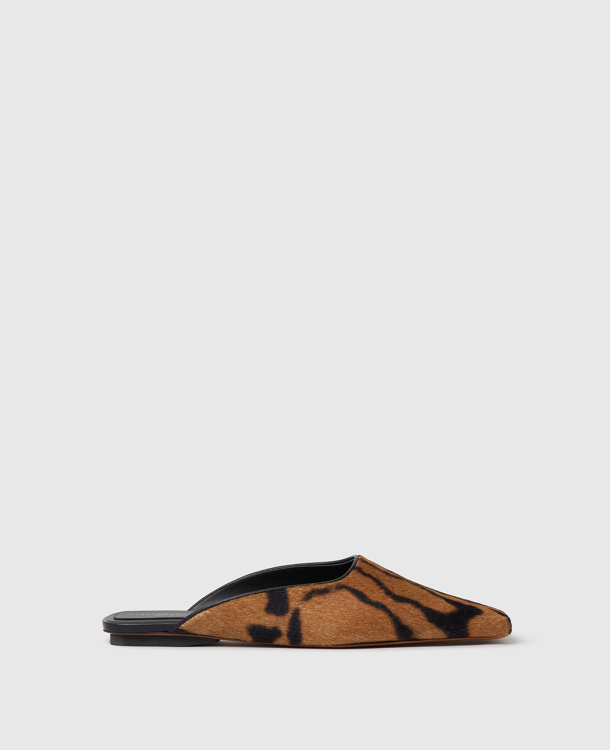 Square-Toe Ocelot Backless Mules