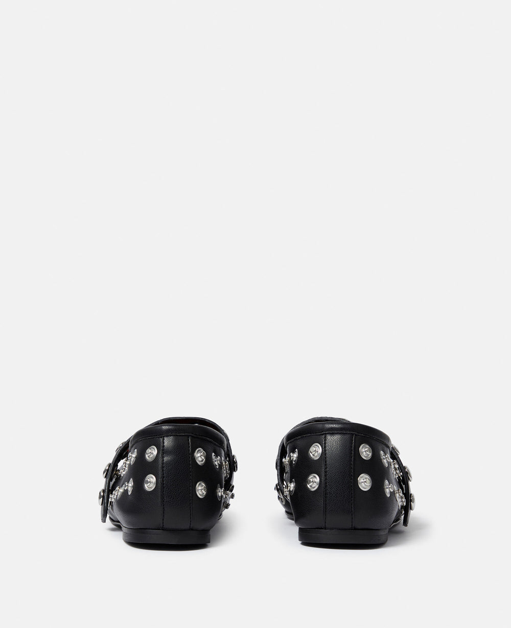 Ryder Popper-Studded Ballet Flats