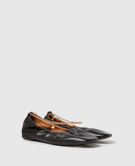 Chain-Detail Stretch Ballerina Flats
