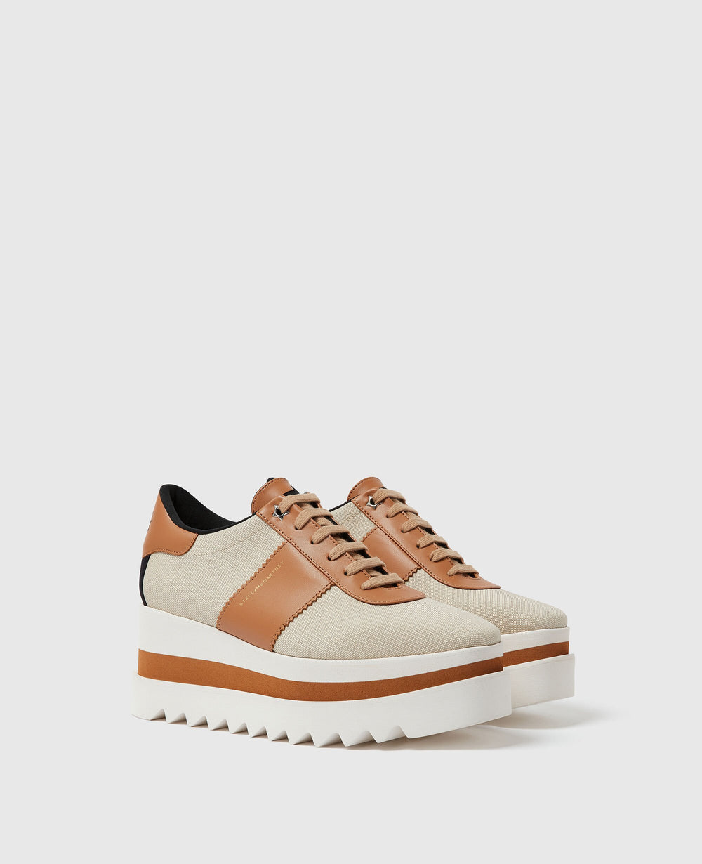 Sneak-Elyse Canvas Platform Sneakers