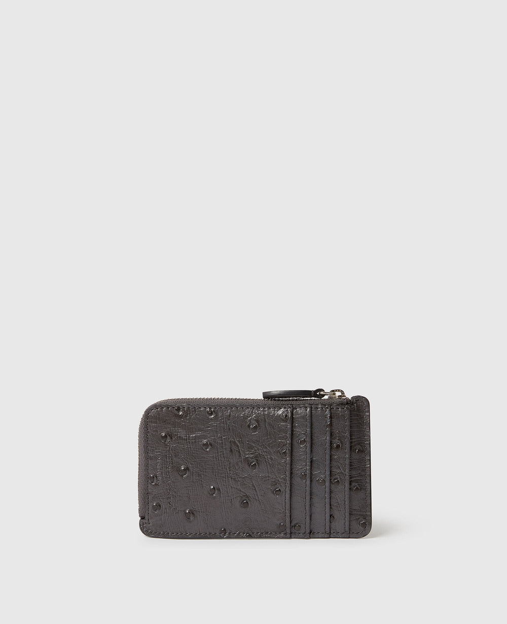 Ryder Ostrich Zip Cardholder