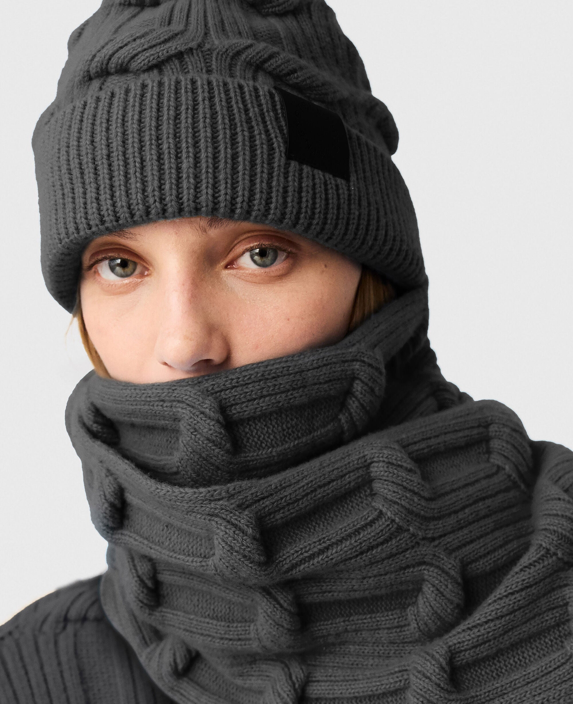 Falabella Cable-Knit Beanie