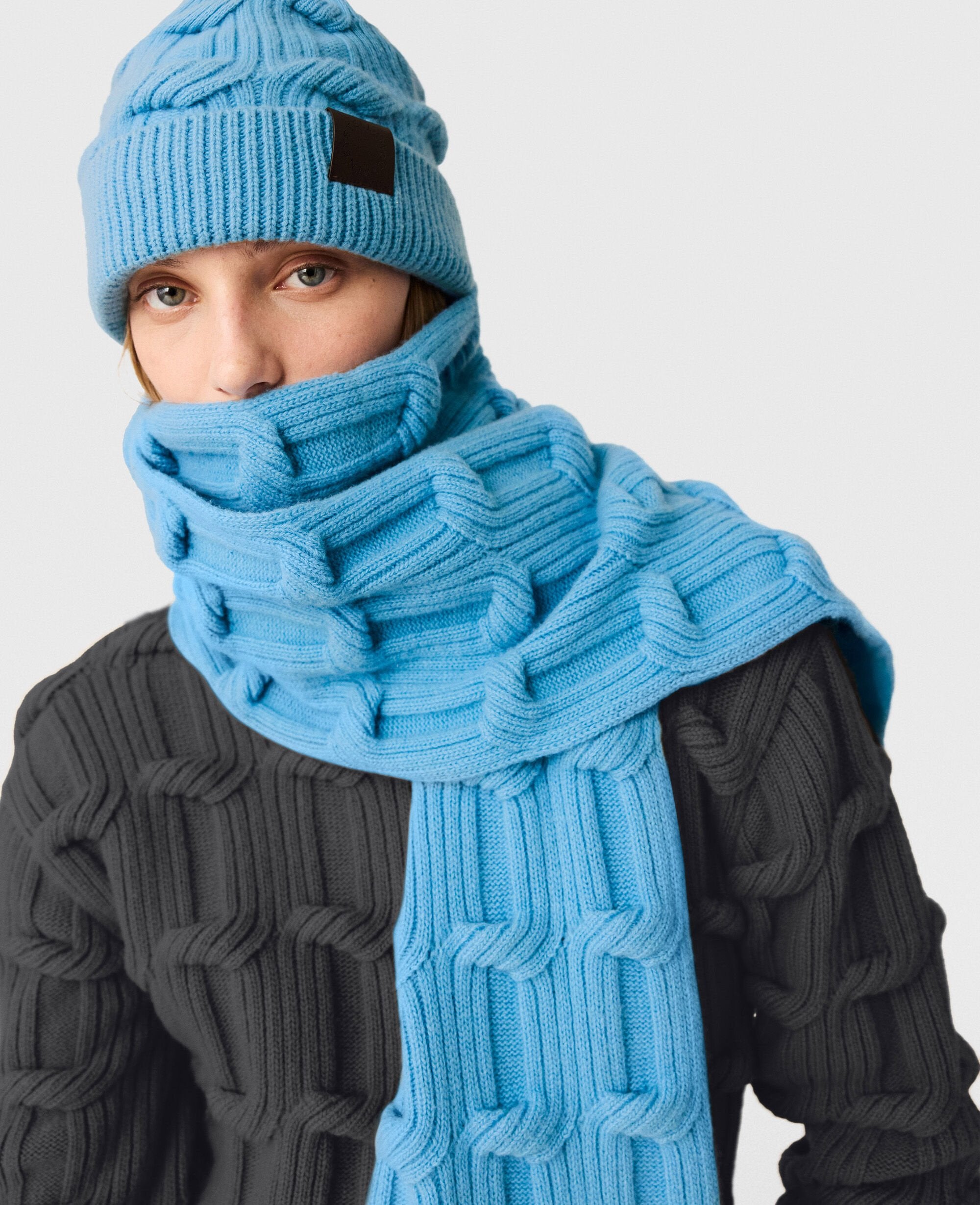 Falabella Cable-Knit Beanie