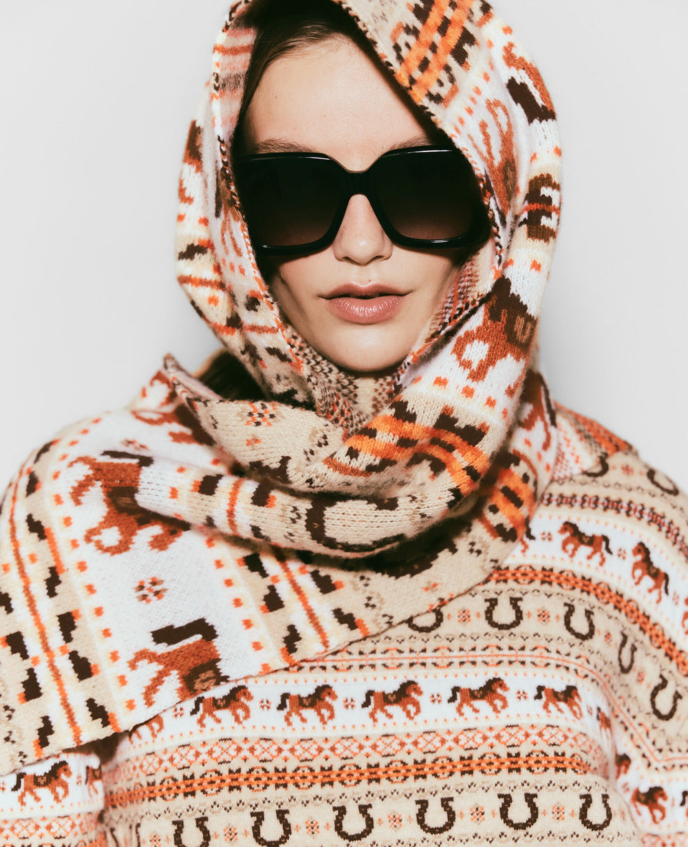 Fair Isle Wool Scarf