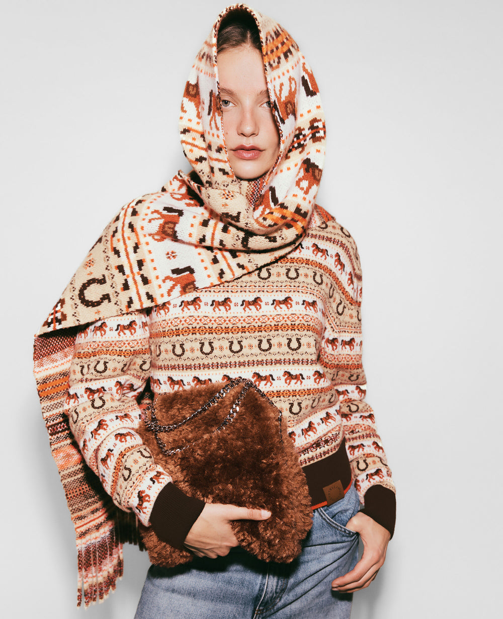 Fair Isle Wool Scarf