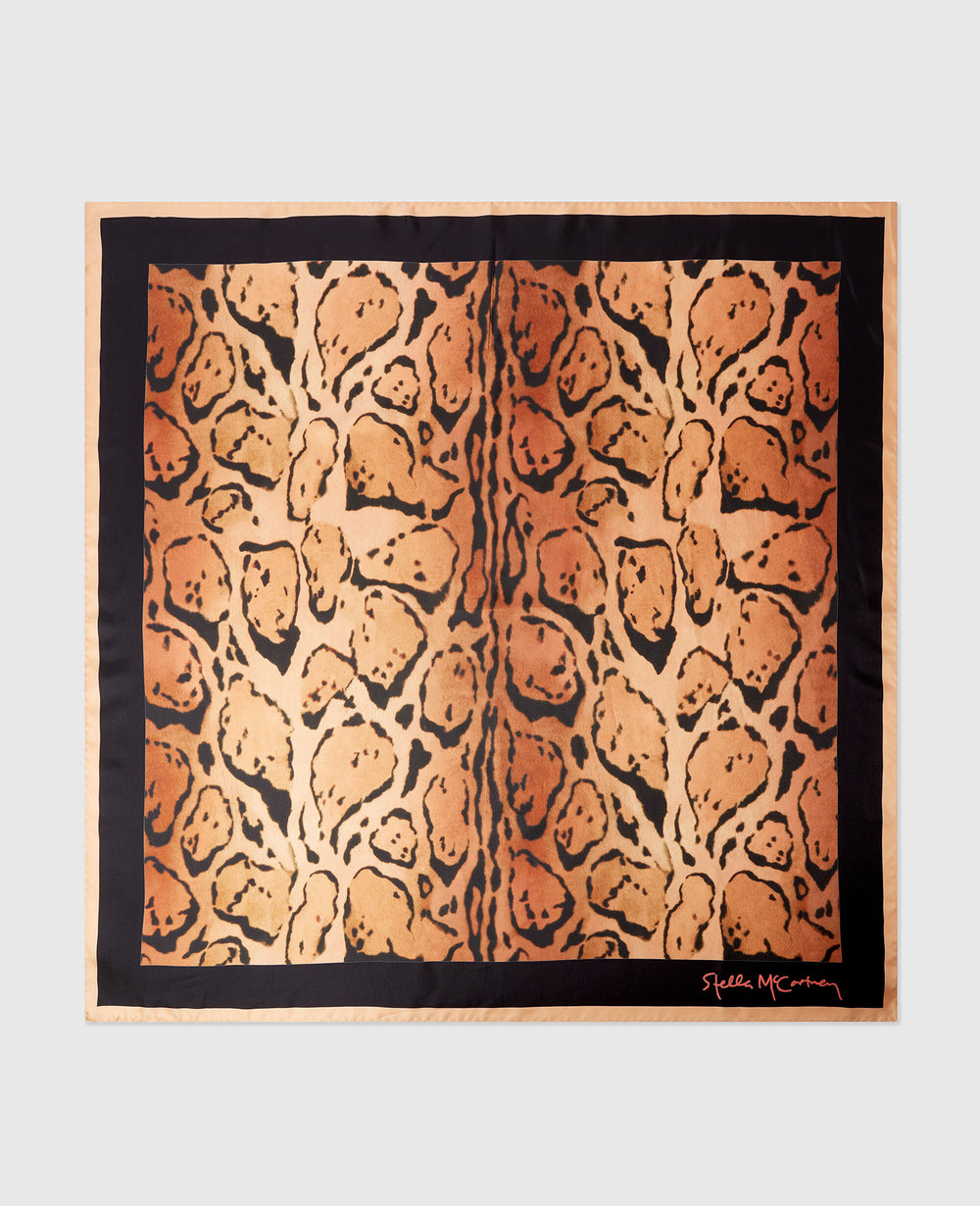 Cloud Leopard Print Square Scarf