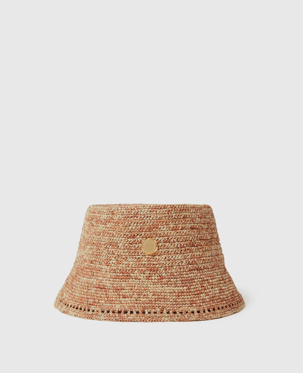 Logo Raffia Bucket Hat