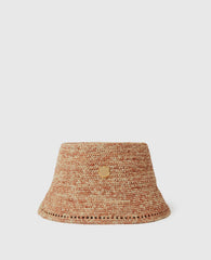 Logo Raffia Bucket Hat