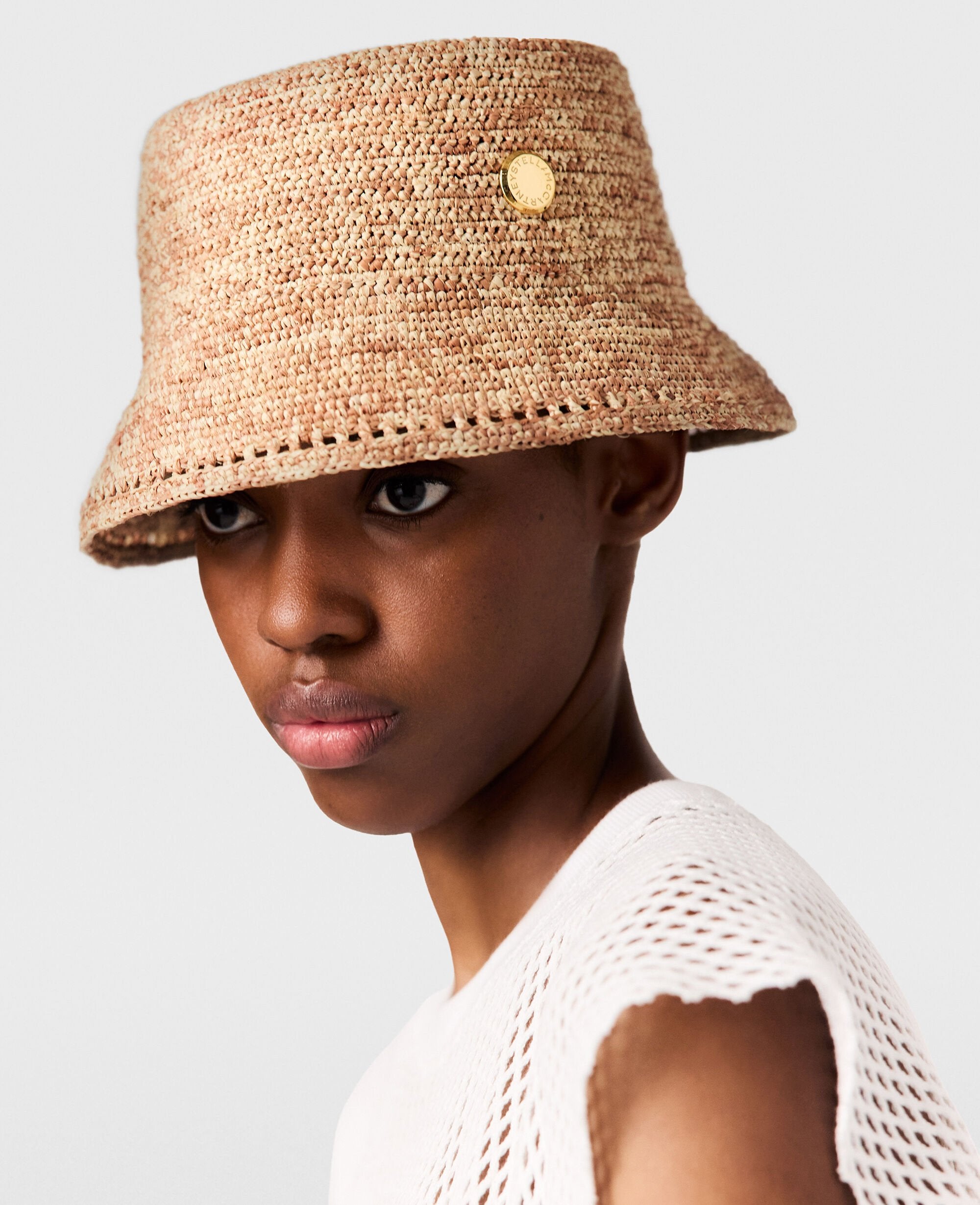 Logo Raffia Bucket Hat