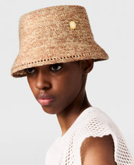 Logo Raffia Bucket Hat