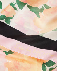 Peony Print Square Scarf