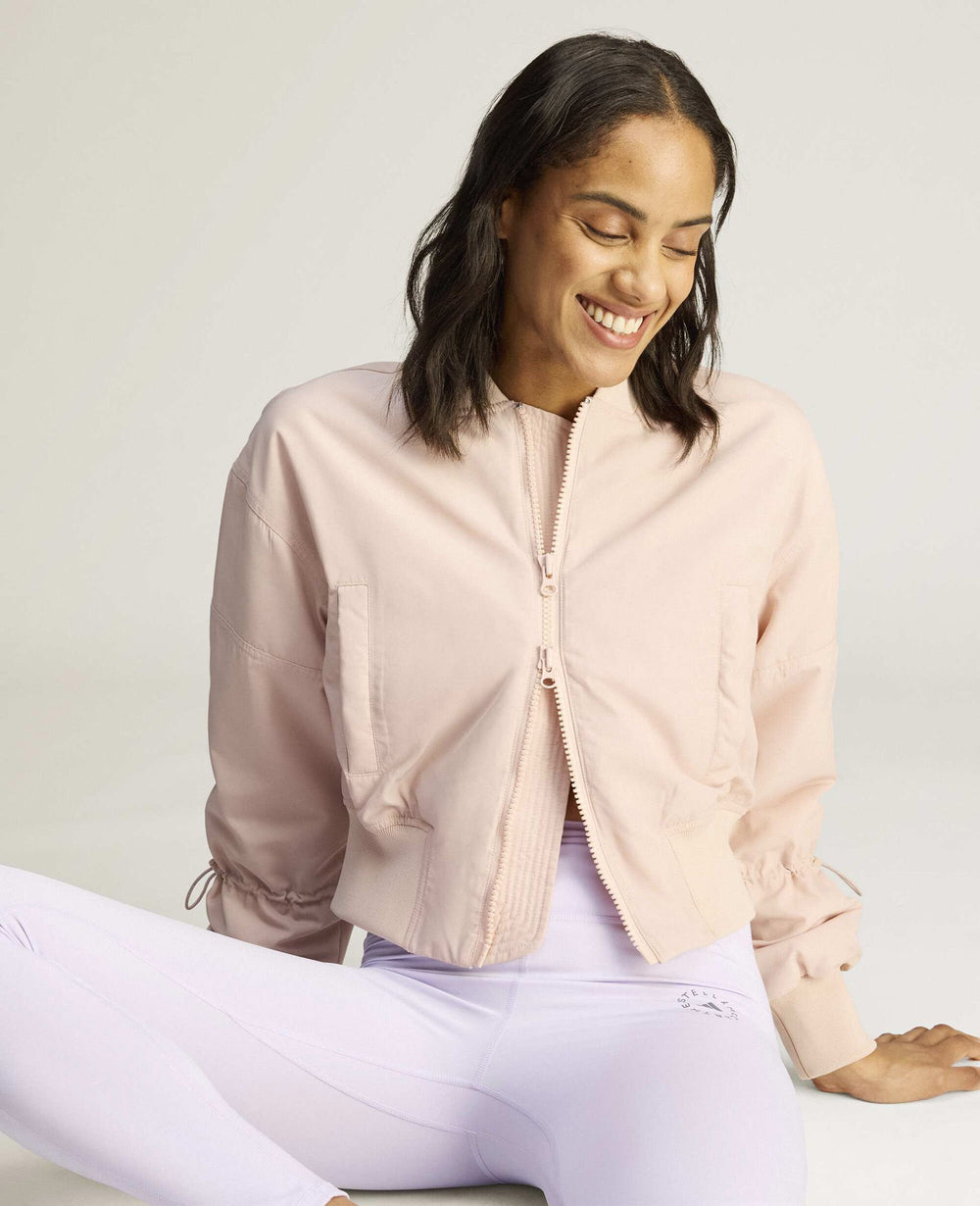 Sportswear Woven Cropped Bomber Jacket