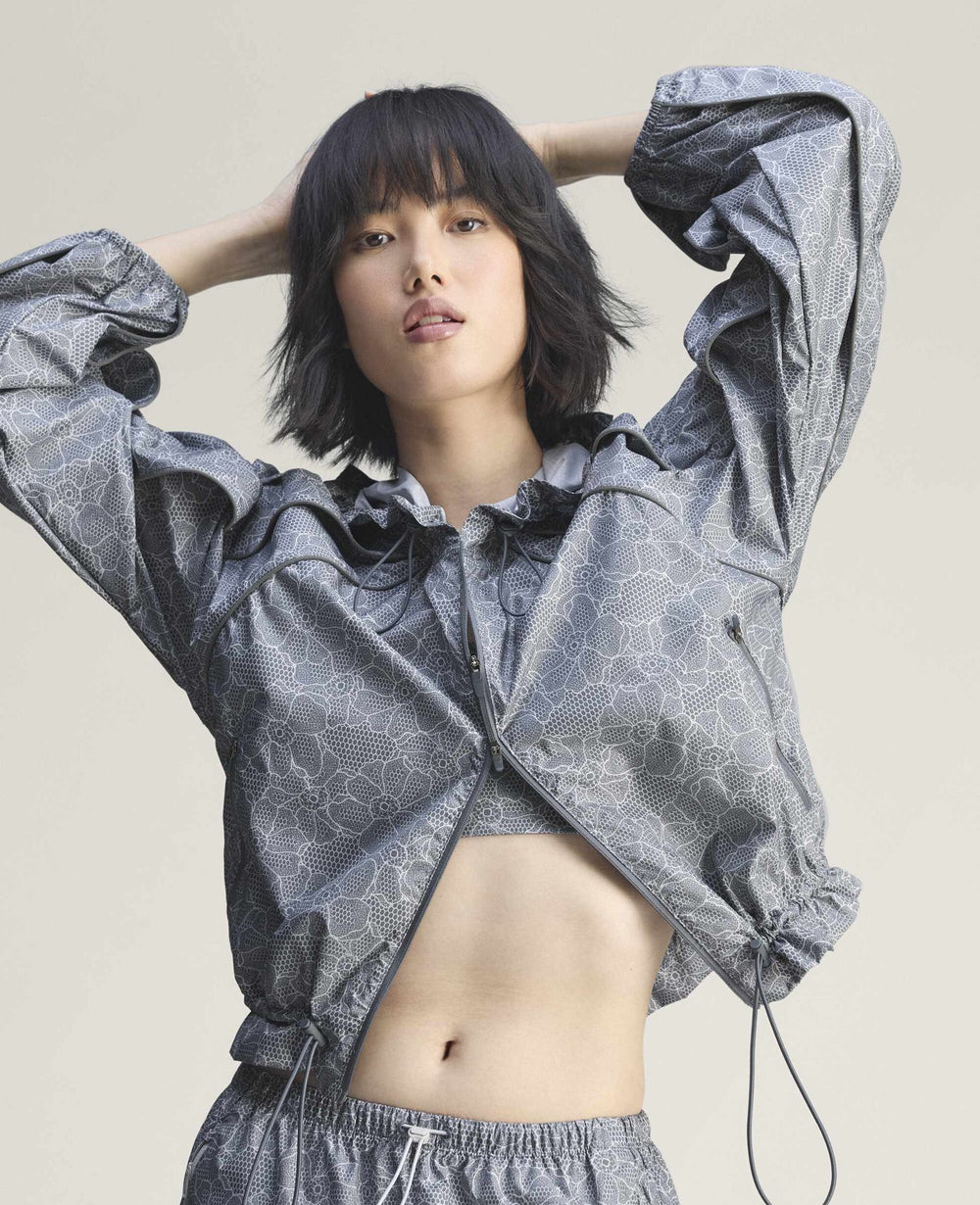 High-Neck Hooded Jacket