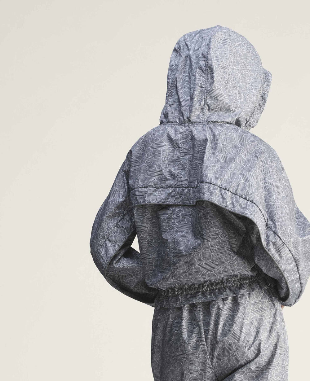 High-Neck Hooded Jacket