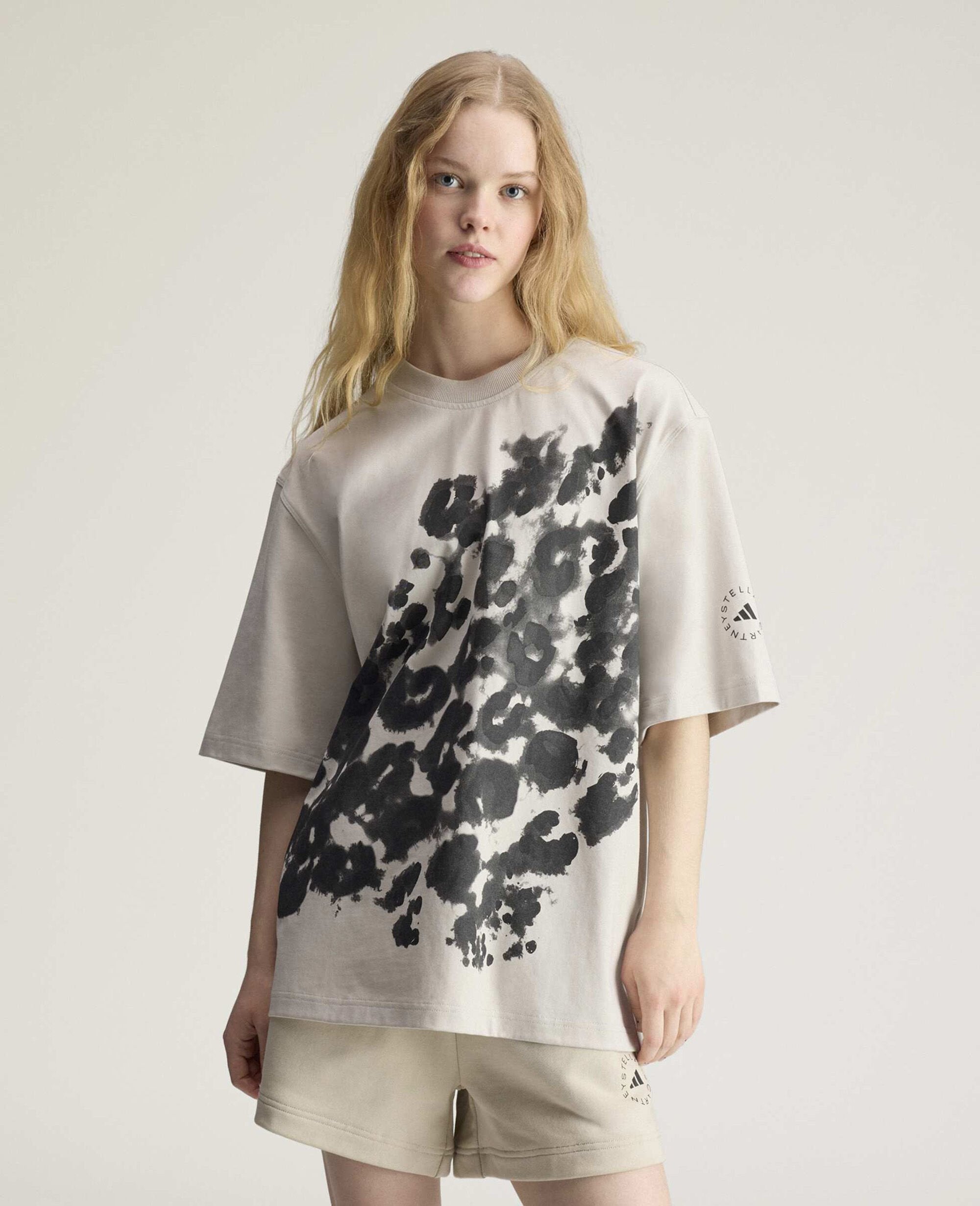 Logo Oversized Leopard Print T-Shirt