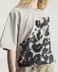 Logo Oversized Leopard Print T-Shirt