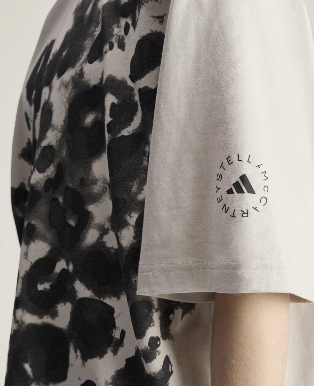 Logo Oversized Leopard Print T-Shirt